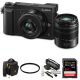 Panasonic Lumix DMC-GX85 Mirrorless Micro Four Thirds Digital Camera with 12-32mm and 45-150mm Lenses and Accessories Kit (Black)